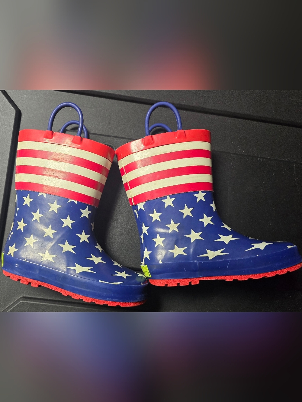 Western Chief Kids Patriotic Star & Stripe Rain Boots - Blue/Red/White